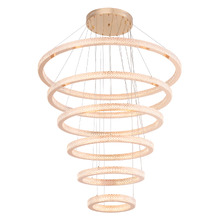Zedon Iron & Acrylic LED 6 Light Pendant